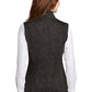Port Authority ® Women's Sweater Fleece Vest - Black Heather