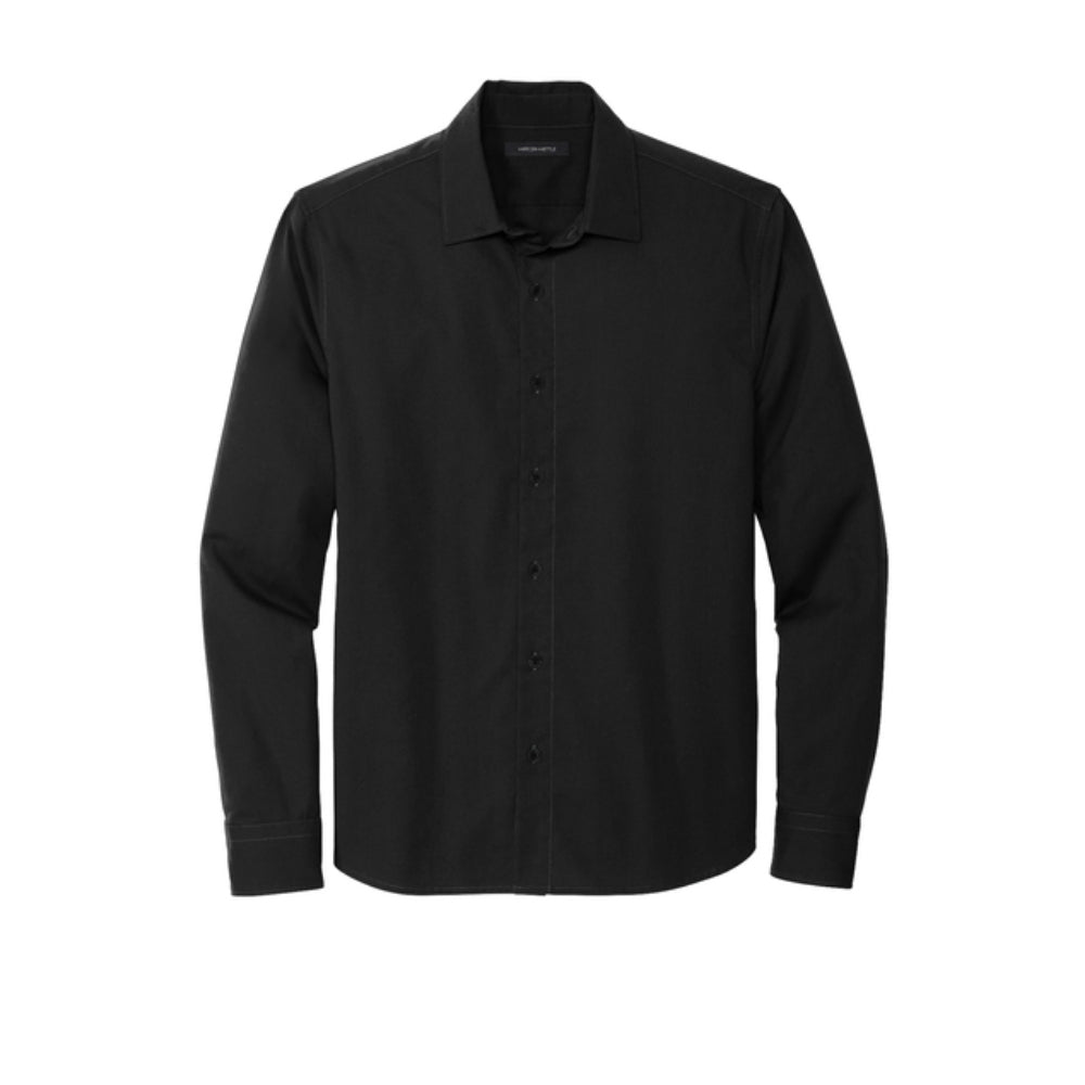 Mercer+Mettle® Long Sleeve Stretch Woven Shirt - Deep Black