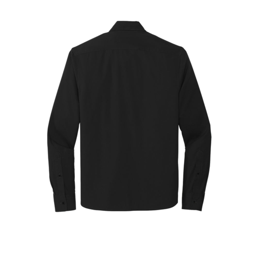 Mercer+Mettle® Long Sleeve Stretch Woven Shirt - Deep Black