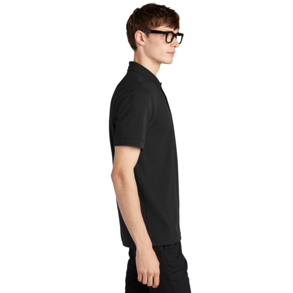 Mercer+Mettle® Stretch Heavyweight Pique Polo - Deep Black