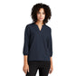 Mercer+Mettle® Women's Stretch Crepe 3/4-Sleeve Blouse - Navy
