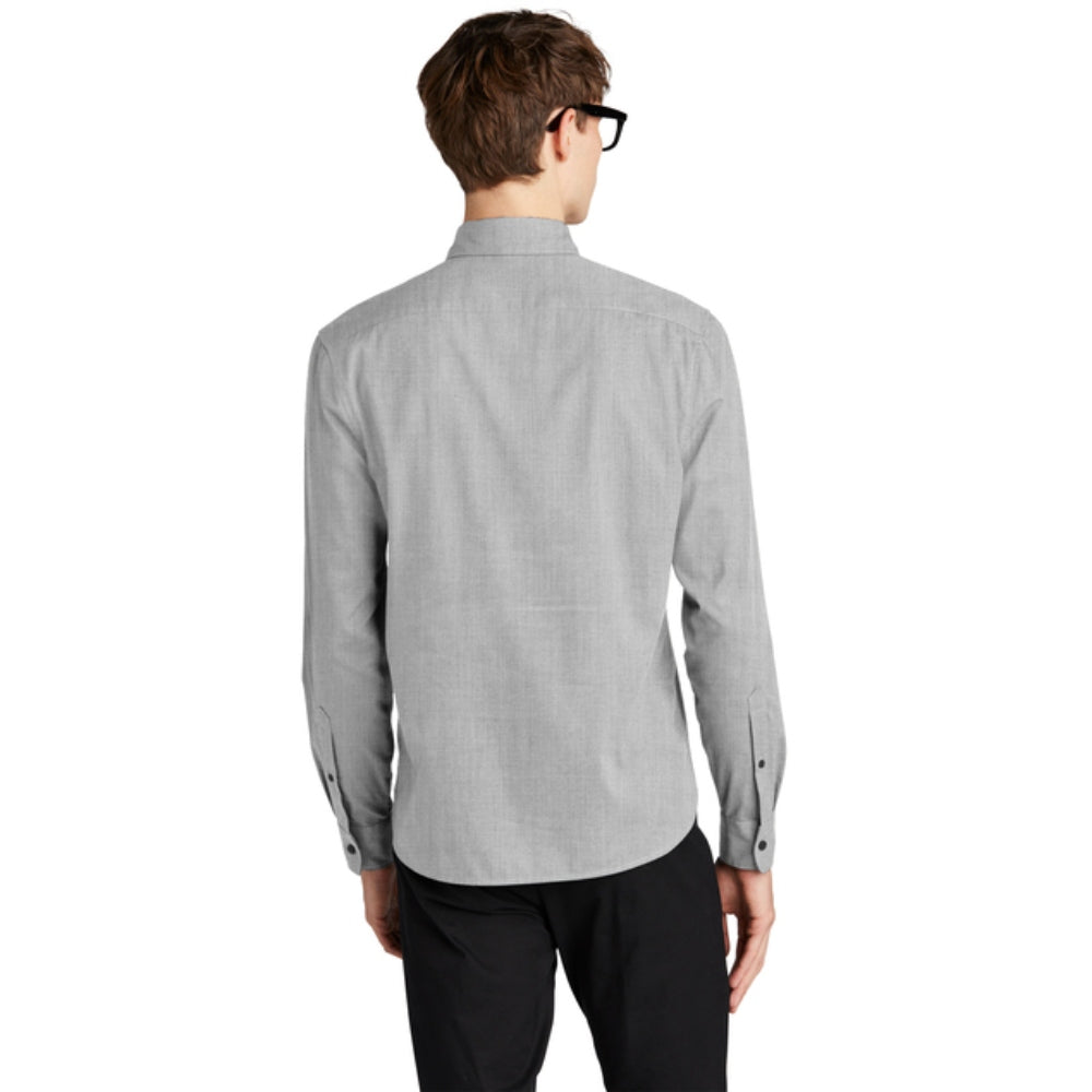 Mercer+Mettle® Long Sleeve Stretch Woven Shirt - Gusty Grey End on End