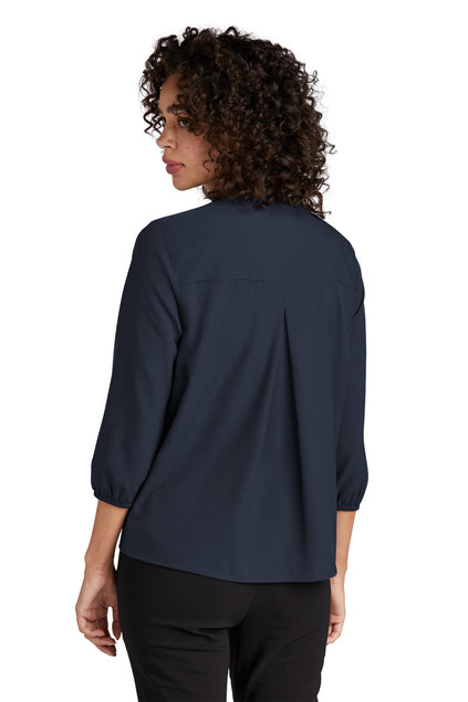 Mercer+Mettle® Women's Stretch Crepe 3/4-Sleeve Blouse - Navy