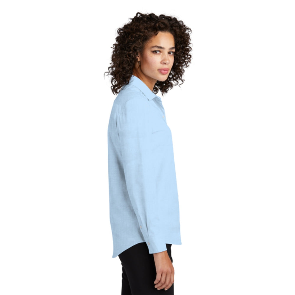 Mercer+Mettle® Women’s Long Sleeve Stretch Woven Shirt - Air Blue End on End