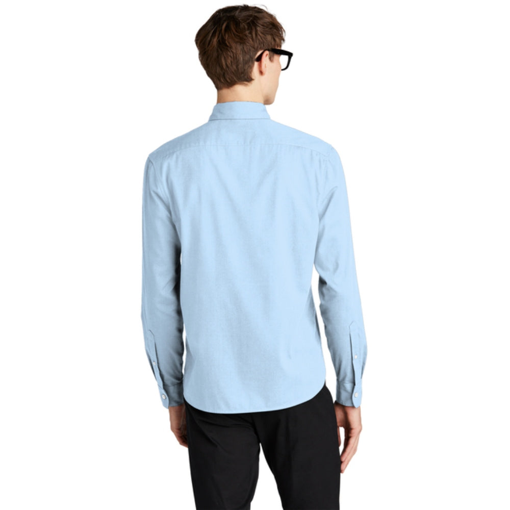Mercer+Mettle® Long Sleeve Stretch Woven Shirt - Air Blue End On End