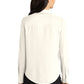 Mercer+Mettle® Women's Stretch Crepe Long Sleeve Camp Blouse - Ivory Chiffon