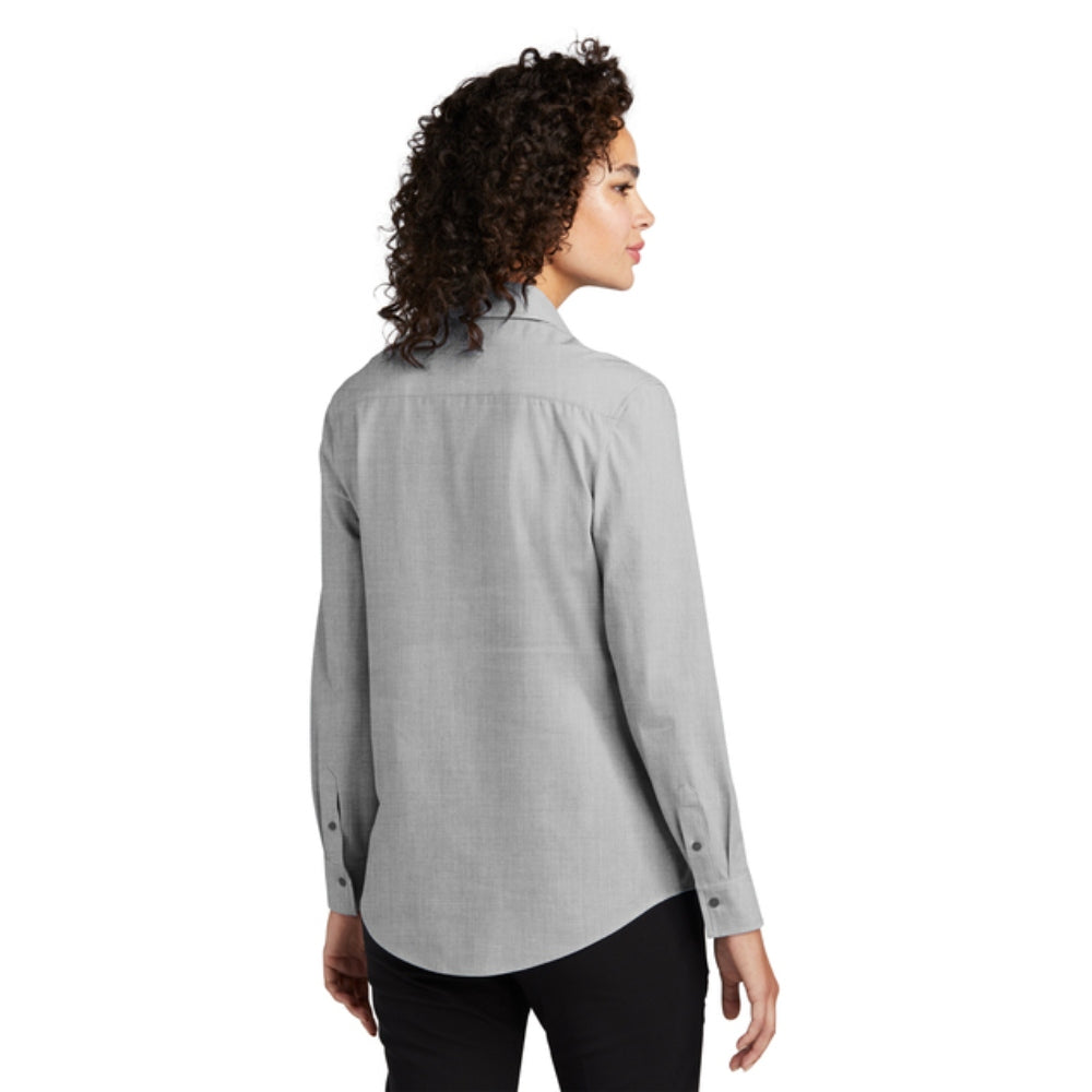 Mercer+Mettle® Women’s Long Sleeve Stretch Woven Shirt - Gusty Grey End on End