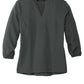 Mercer+Mettle® Women's Stretch Crepe 3/4-Sleeve Blouse - Anchor Grey