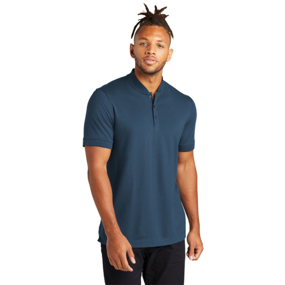 Mercer+Mettle® Stretch Pique Henley - Insignia Blue