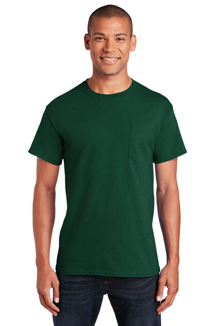 Ultra Cotton® 100% US Cotton T-Shirt with Pocket - Forest Green