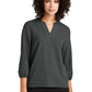 Mercer+Mettle® Women's Stretch Crepe 3/4-Sleeve Blouse - Anchor Grey