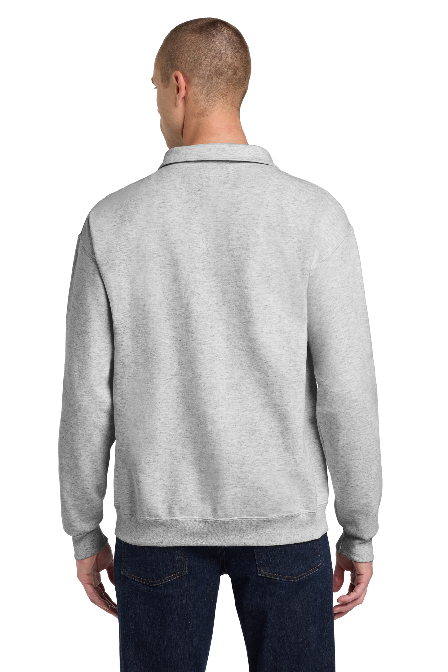 Jerzees® Super Sweats® NuBlend® - 1/4-Zip Sweatshirt with Cadet Collar - Ash
