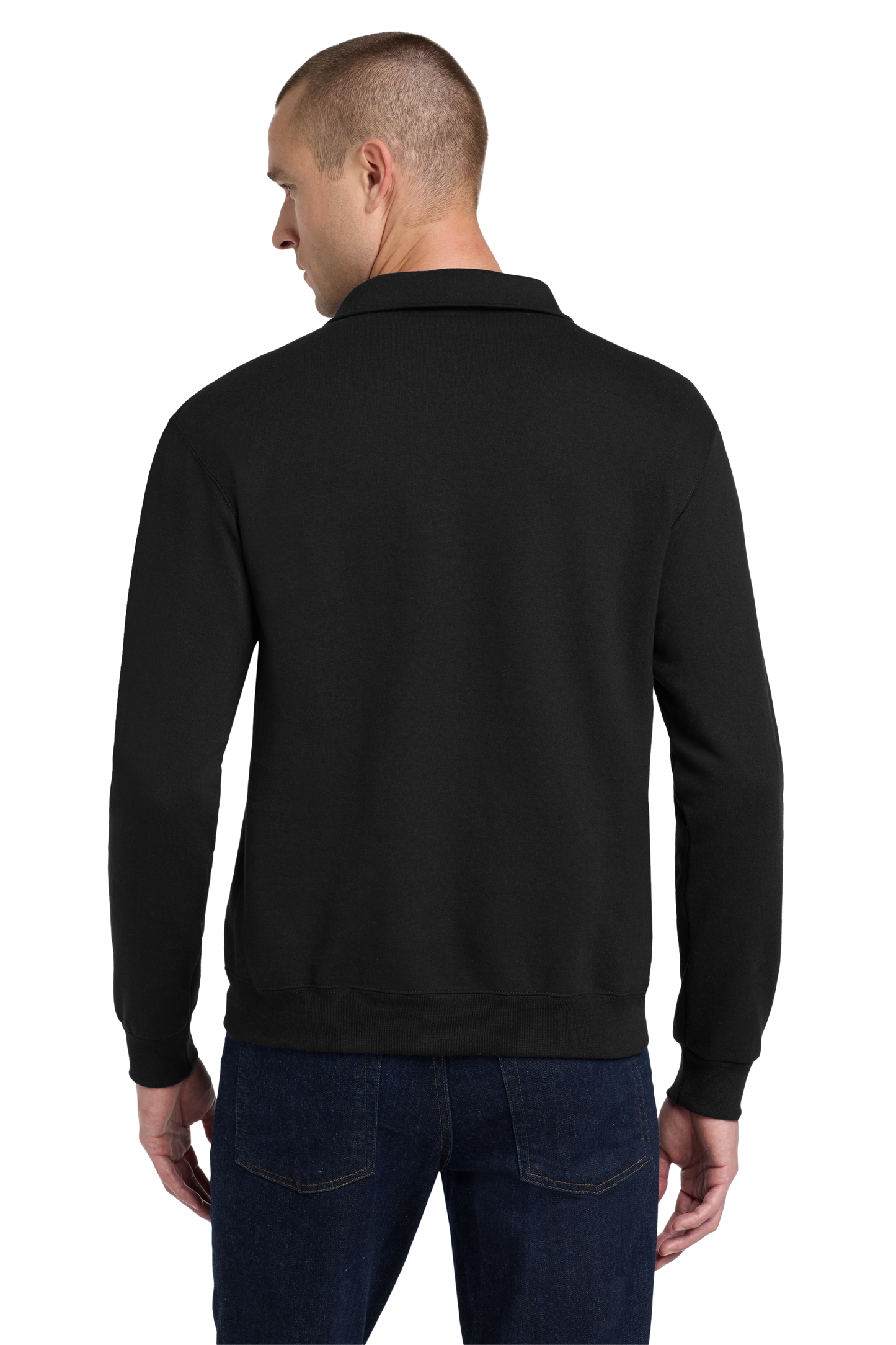 Jerzees® Super Sweats® NuBlend® - 1/4-Zip Sweatshirt with Cadet Collar - Black