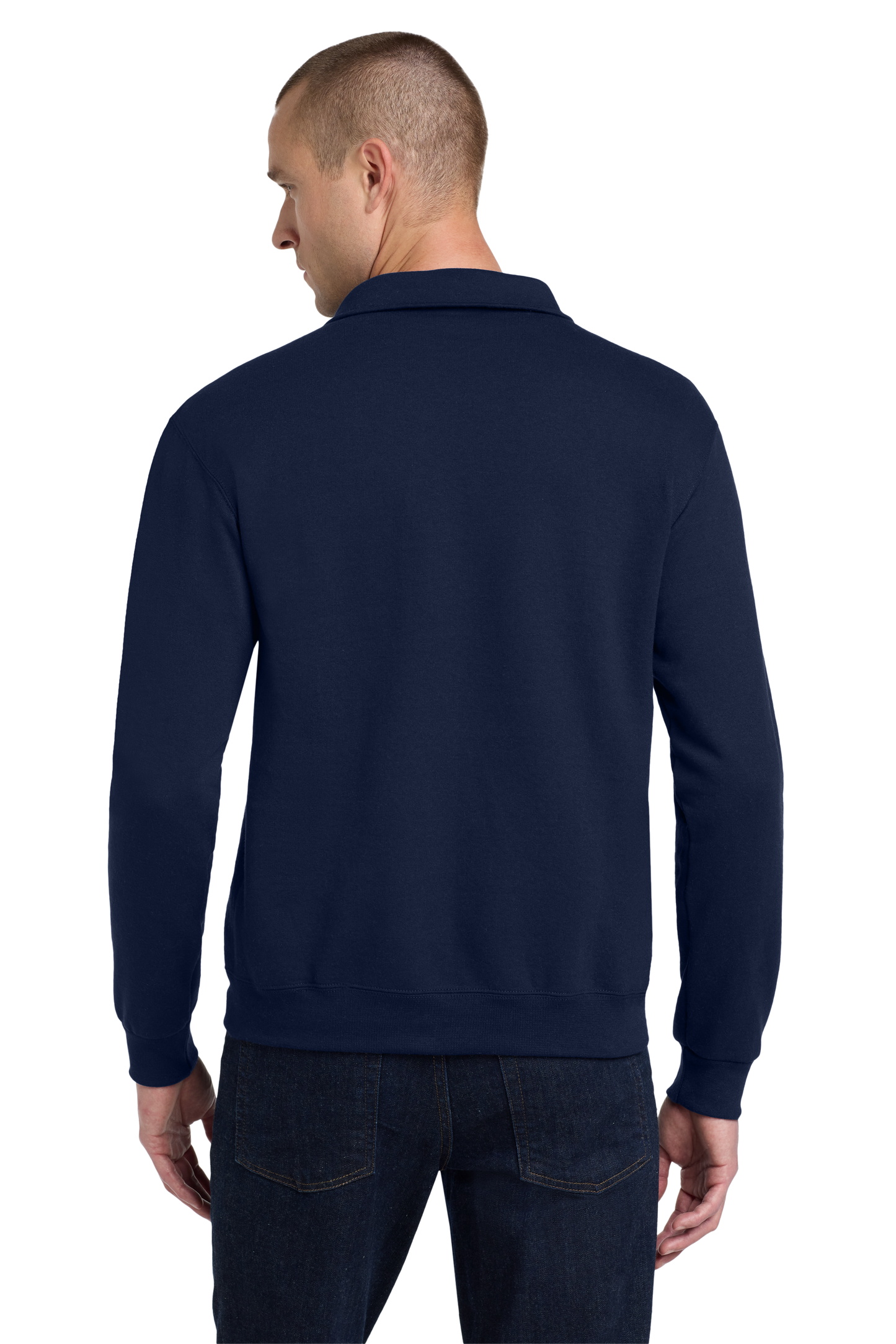 Jerzees® Super Sweats® NuBlend® - 1/4-Zip Sweatshirt with Cadet Collar - Navy