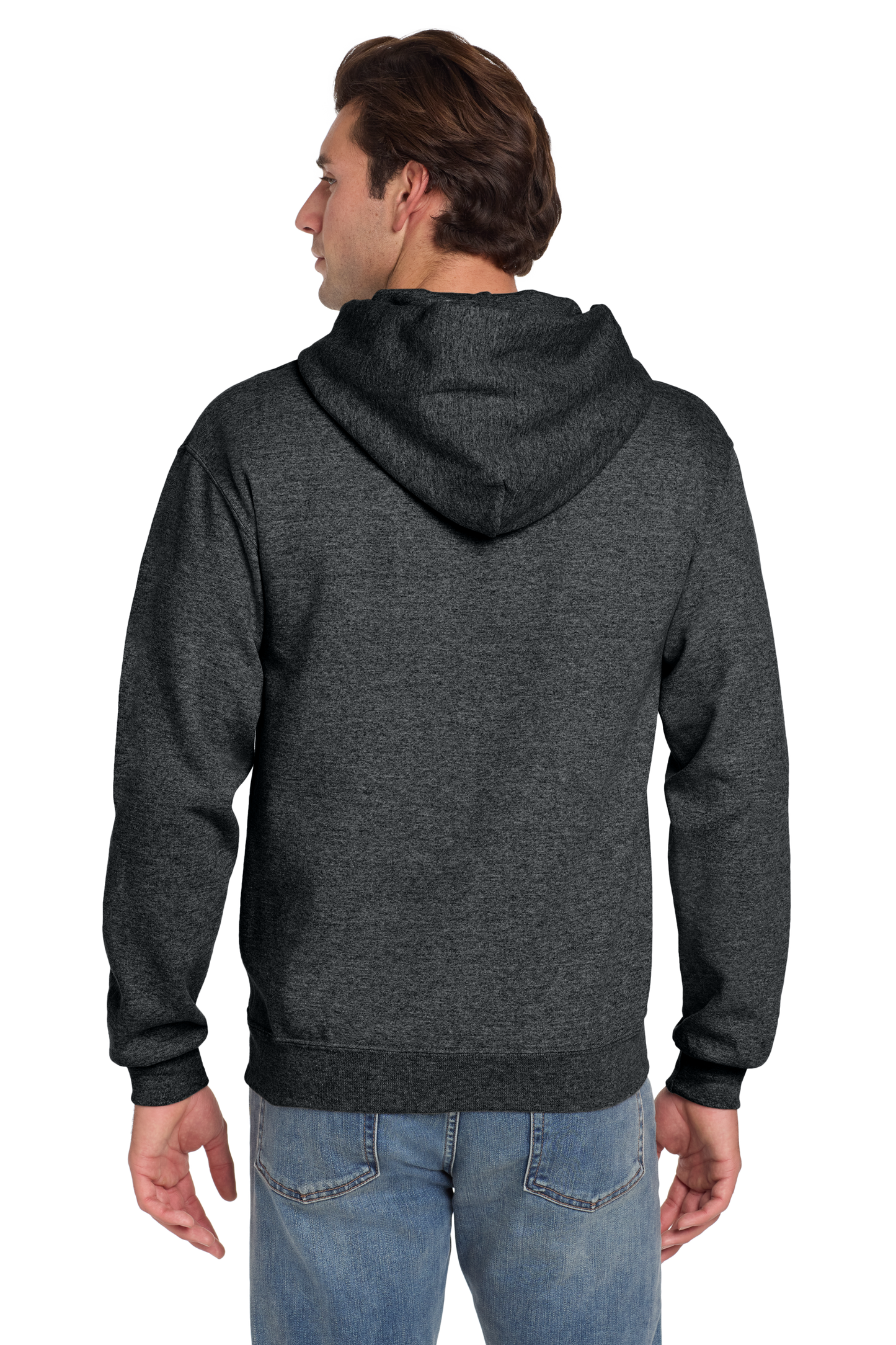Jerzees® Super Sweats® NuBlend® - Pullover Hooded Sweatshirt - Black Heather