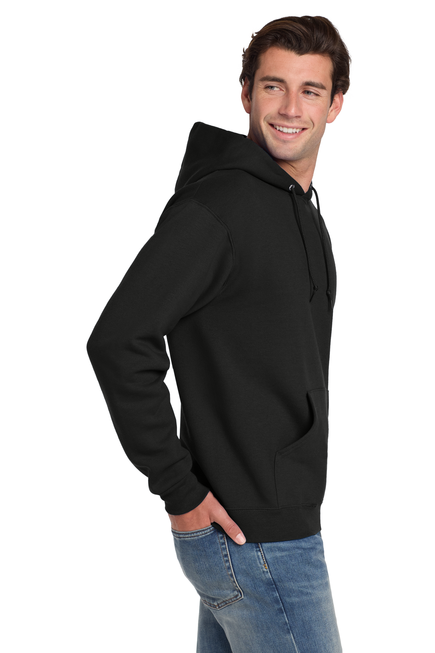 Jerzees® Super Sweats® NuBlend® - Pullover Hooded Sweatshirt - Black