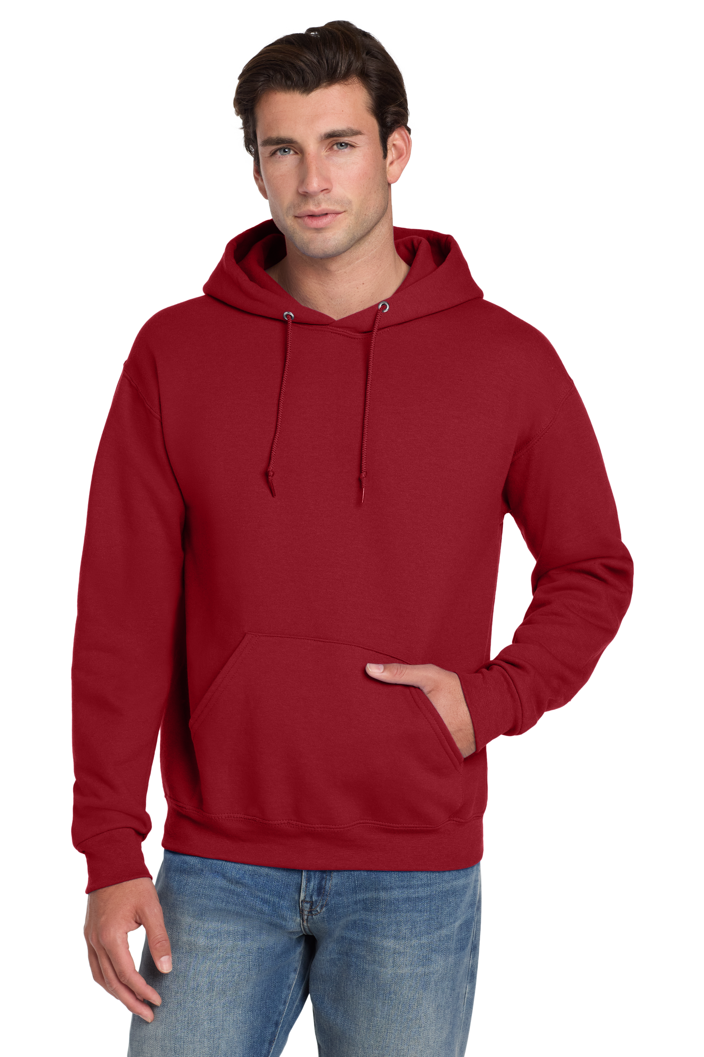 Jerzees® Super Sweats® NuBlend® - Pullover Hooded Sweatshirt -True Red