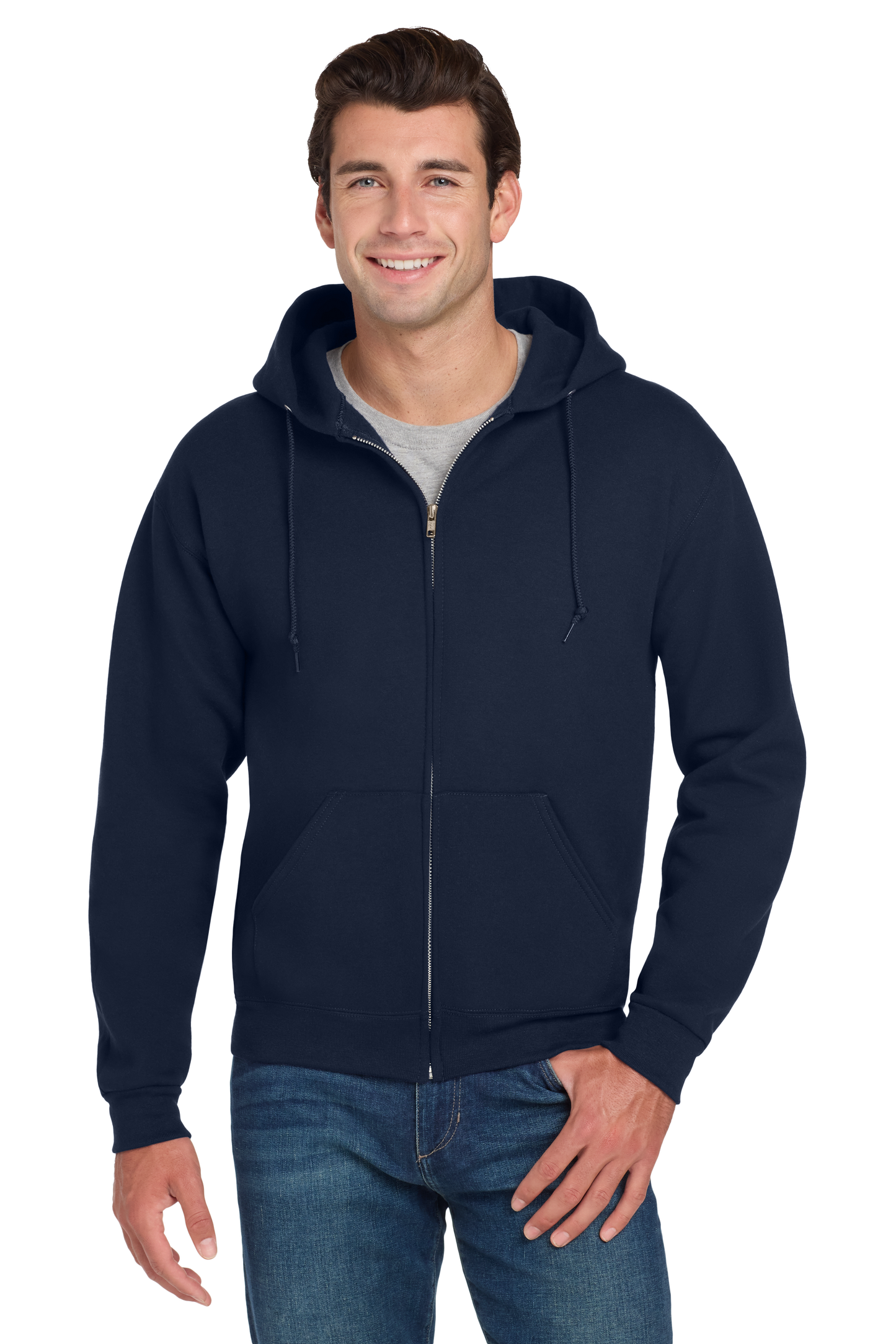 Jerzees® Super Sweats® NuBlend® - Full-Zip Hooded Sweatshirt - Navy