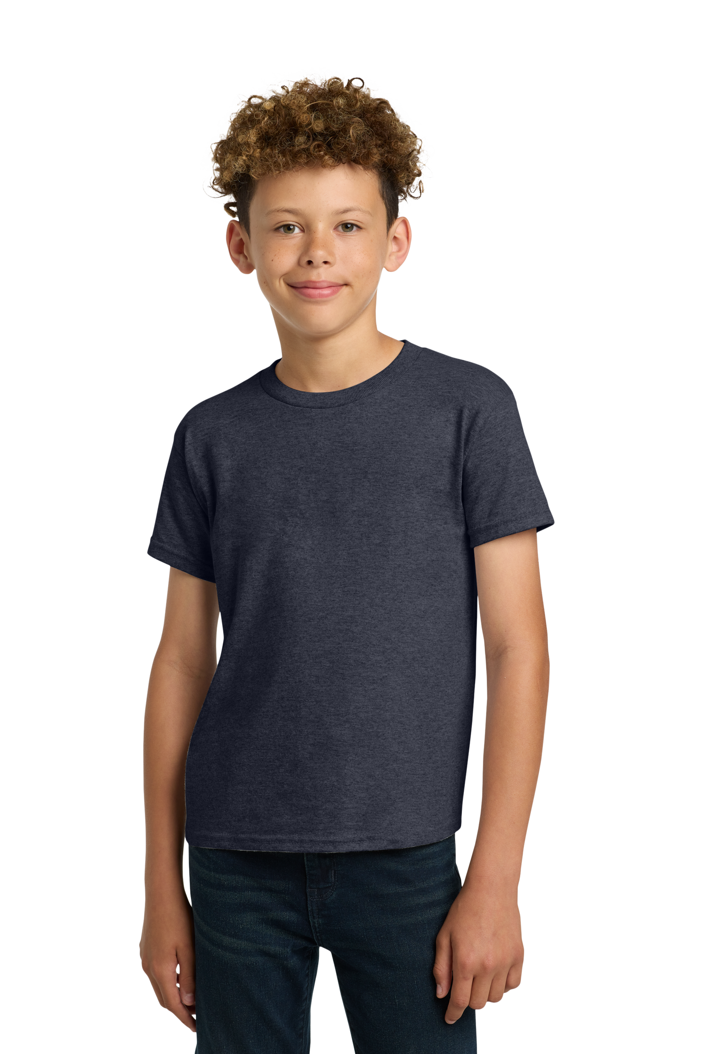 Gildan® - Youth Heavy Cotton™ 100% Cotton T-Shirt - Heather Navy