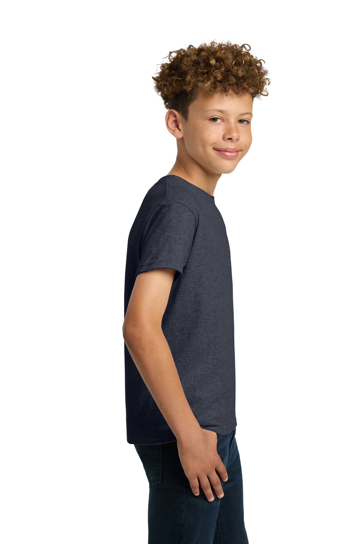 Gildan® - Youth Heavy Cotton™ 100% Cotton T-Shirt - Heather Navy