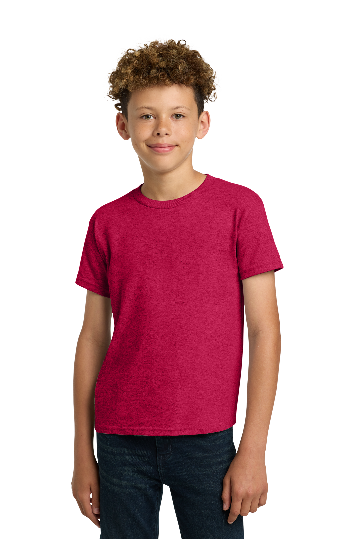 Gildan® - Youth Heavy Cotton™ 100% Cotton T-Shirt - Heather Red