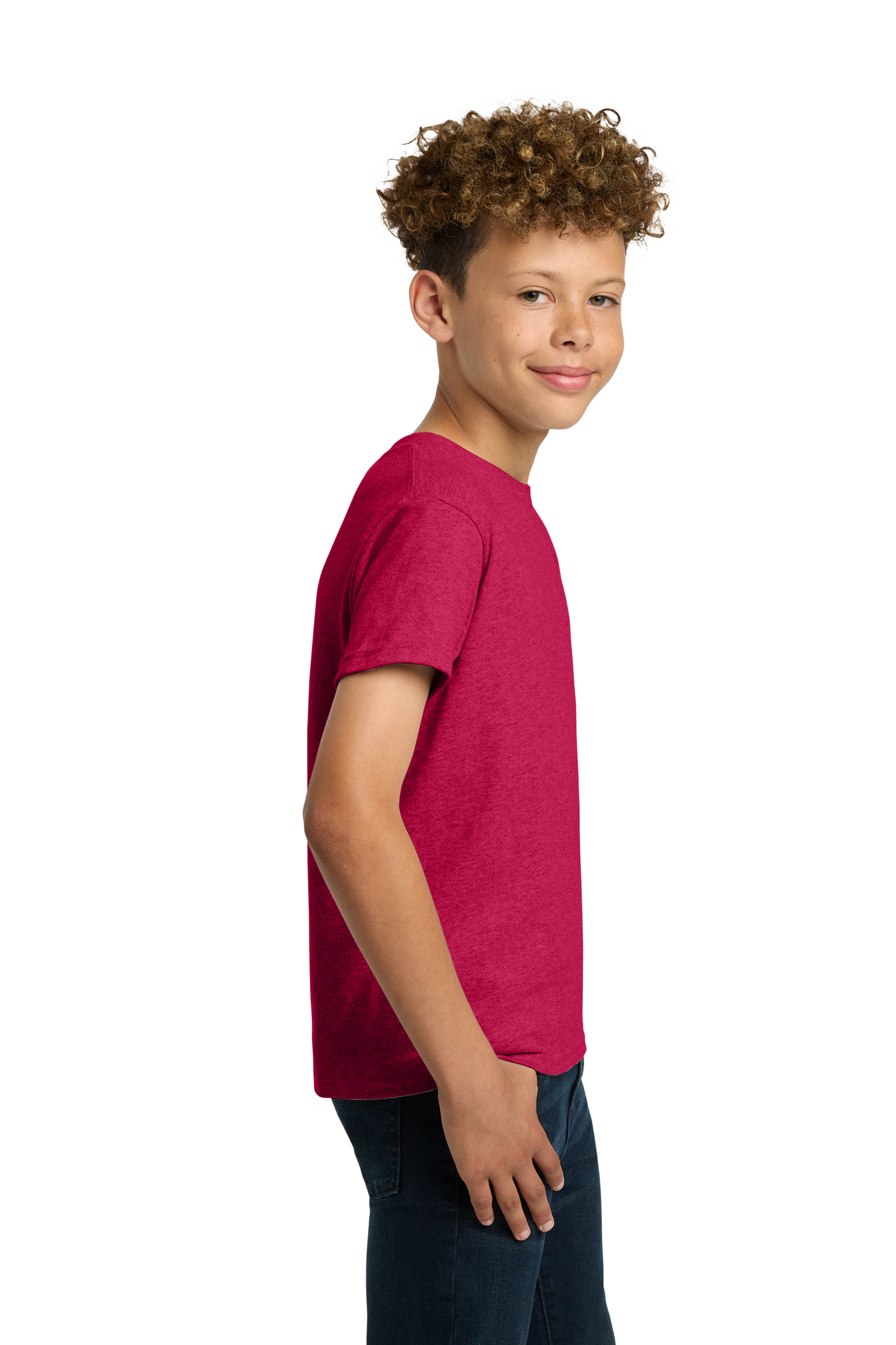 Gildan® - Youth Heavy Cotton™ 100% Cotton T-Shirt - Heather Red