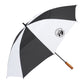 58" Recycled Golf Umbrella with Wooden Handle - Black/White