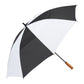 58" Recycled Golf Umbrella with Wooden Handle - Black/White