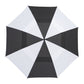 58" Recycled Golf Umbrella with Wooden Handle - Black/White