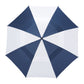 58" Recycled Golf Umbrella with Wooden Handle - Navy/White