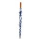 58" Recycled Golf Umbrella with Wooden Handle - Navy/White