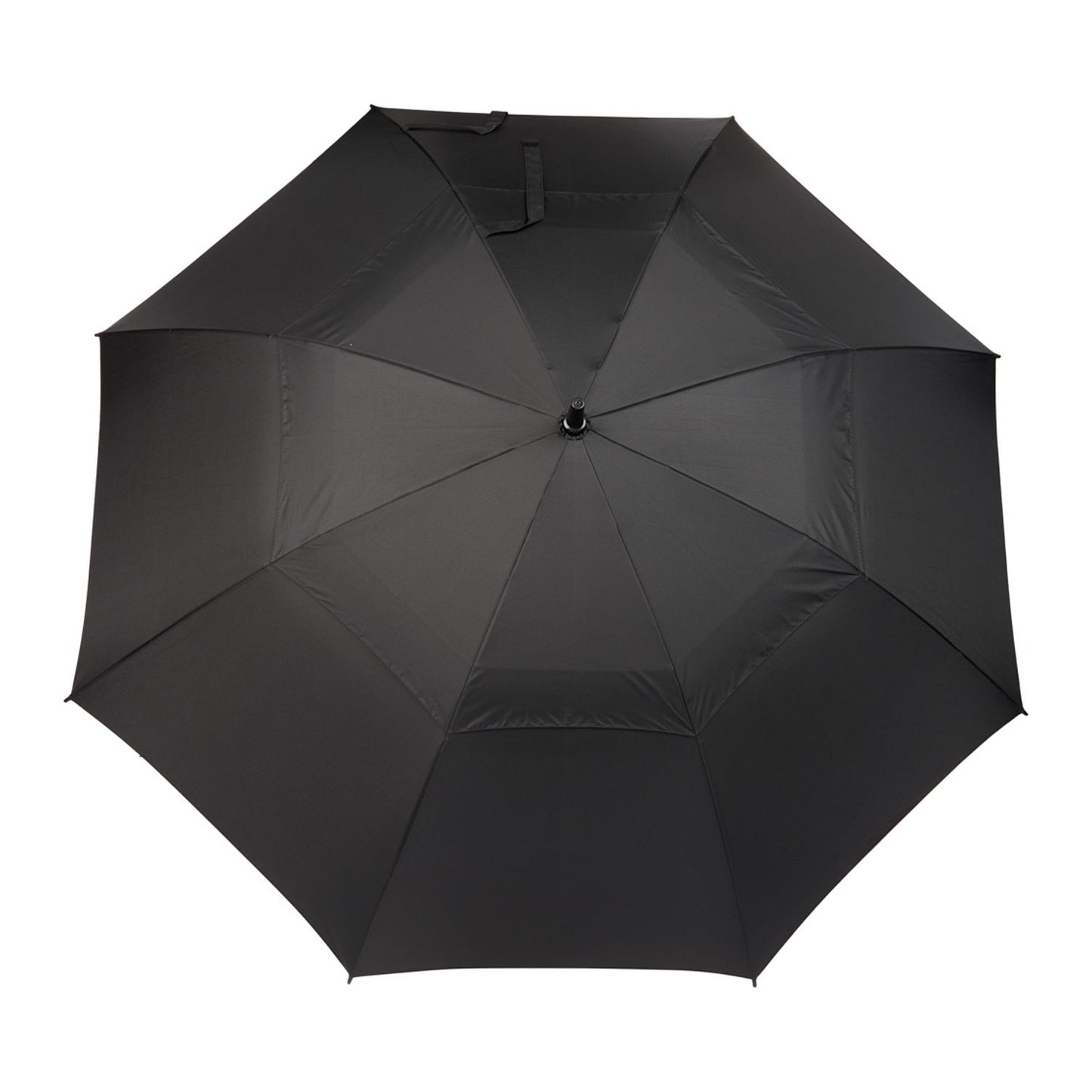 58" Recycled Golf Umbrella with Wooden Handle - Black
