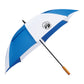58" Recycled Golf Umbrella with Wooden Handle - Royal/White