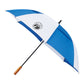 58" Recycled Golf Umbrella with Wooden Handle - Royal/White