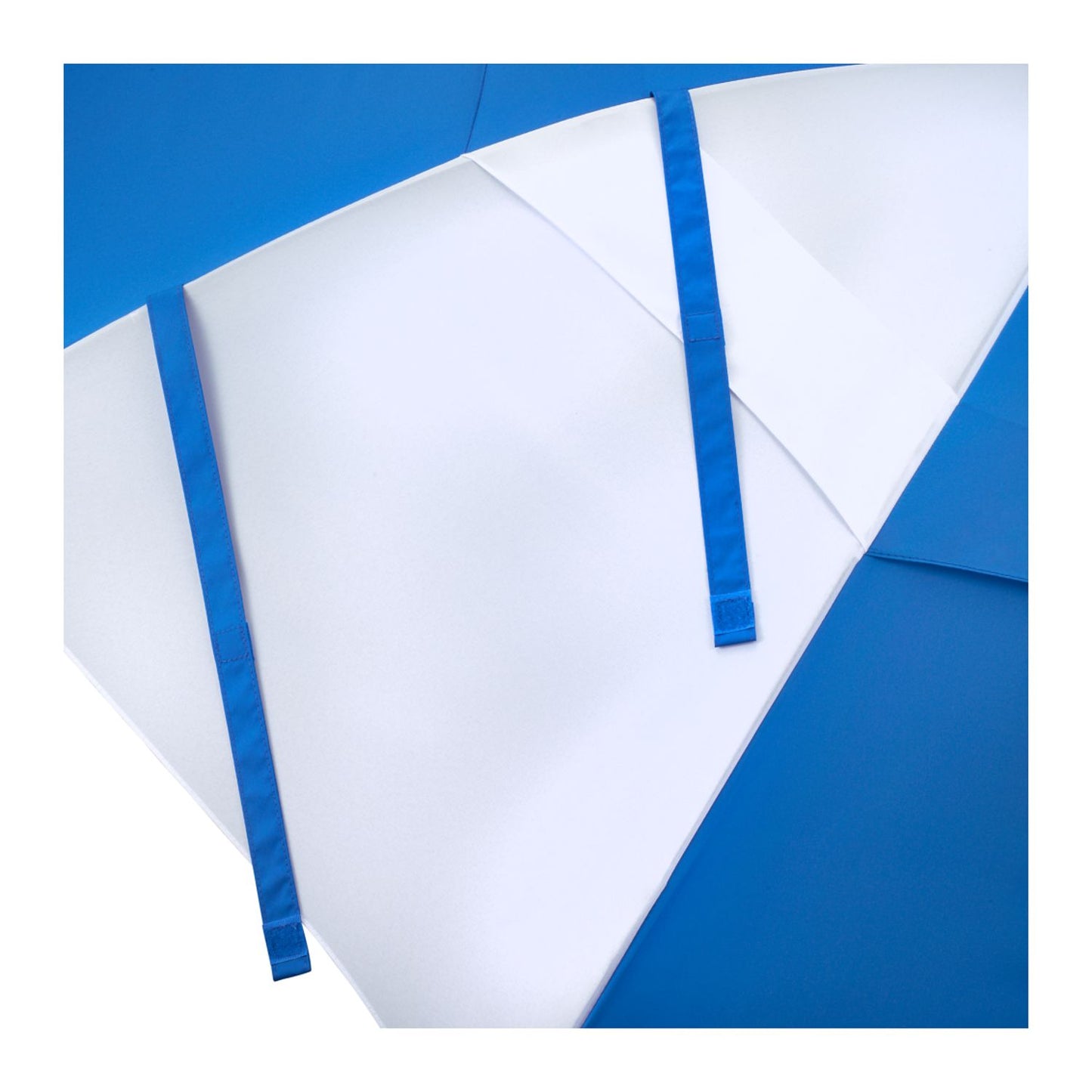 58" Recycled Golf Umbrella with Wooden Handle - Royal/White