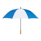 58" Recycled Golf Umbrella with Wooden Handle - Royal/White