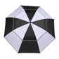 62" RPET Golf Umbrella w/ Reflective Trim - Black/White