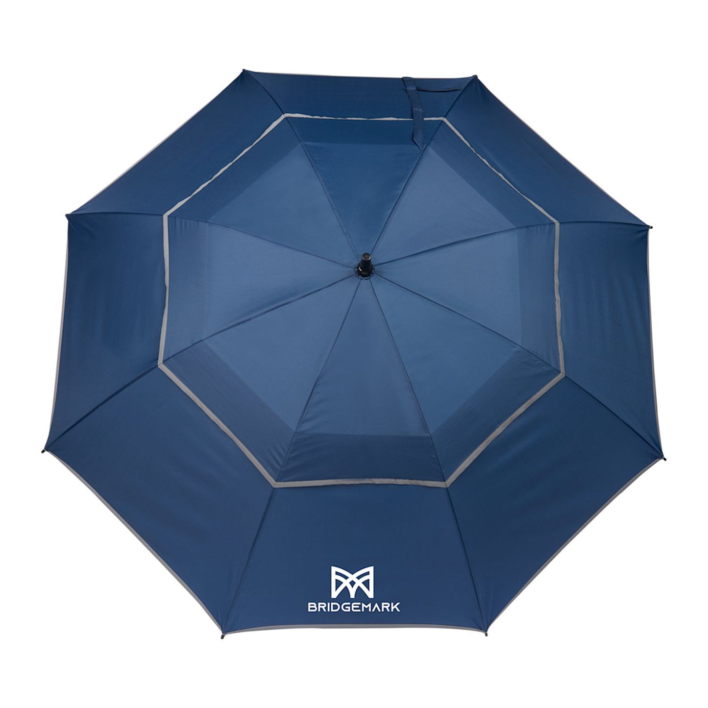 62" RPET Golf Umbrella w/ Reflective Trim - Navy