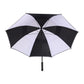 62" RPET Golf Umbrella w/ Reflective Trim - Black/White