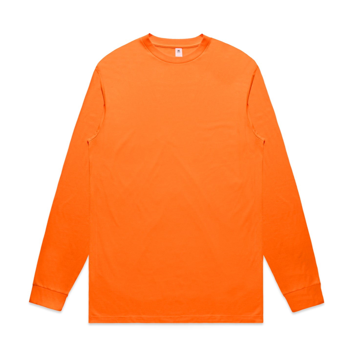 Men Safety Short Long Tee - Safety Orange