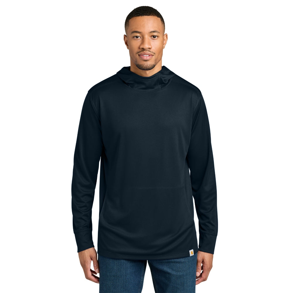 Carhartt Force® Sun Defender™ Long Sleeve Hooded T-Shirt - Navy
