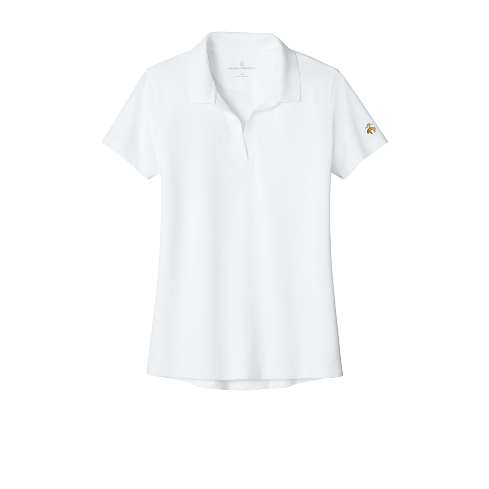 Brooks Brothers® Women’s Mesh Pique Performance Polo - White