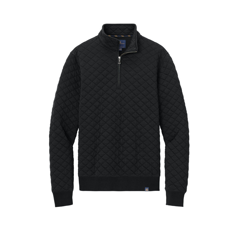 Brooks Brothers® Diamond Quilt 1/4-Zip - Deep Black