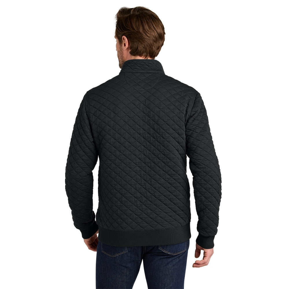 Brooks Brothers® Diamond Quilt 1/4-Zip - Deep Black