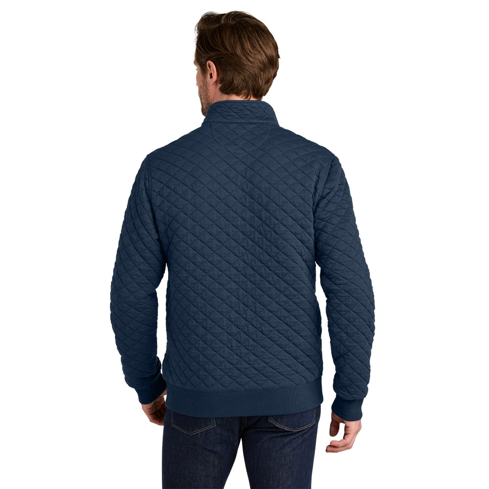 Brooks Brothers® Diamond Quilt 1/4-Zip - Navy Blazer