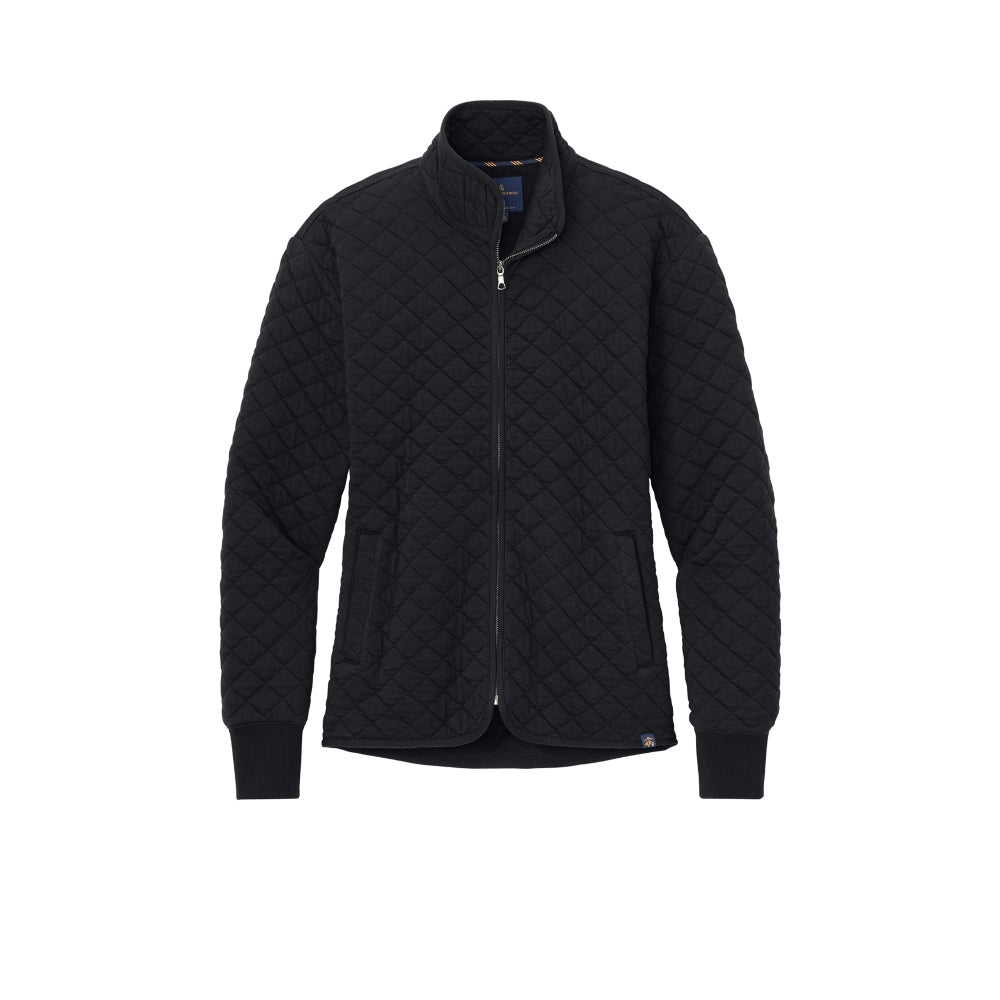 Brooks Brothers® Women’s Diamond Quilt Full-Zip - Deep Black