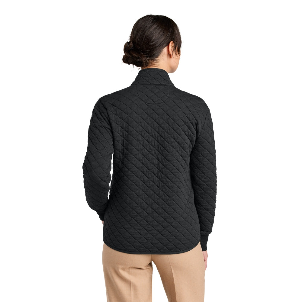 Brooks Brothers® Women’s Diamond Quilt Full-Zip - Deep Black