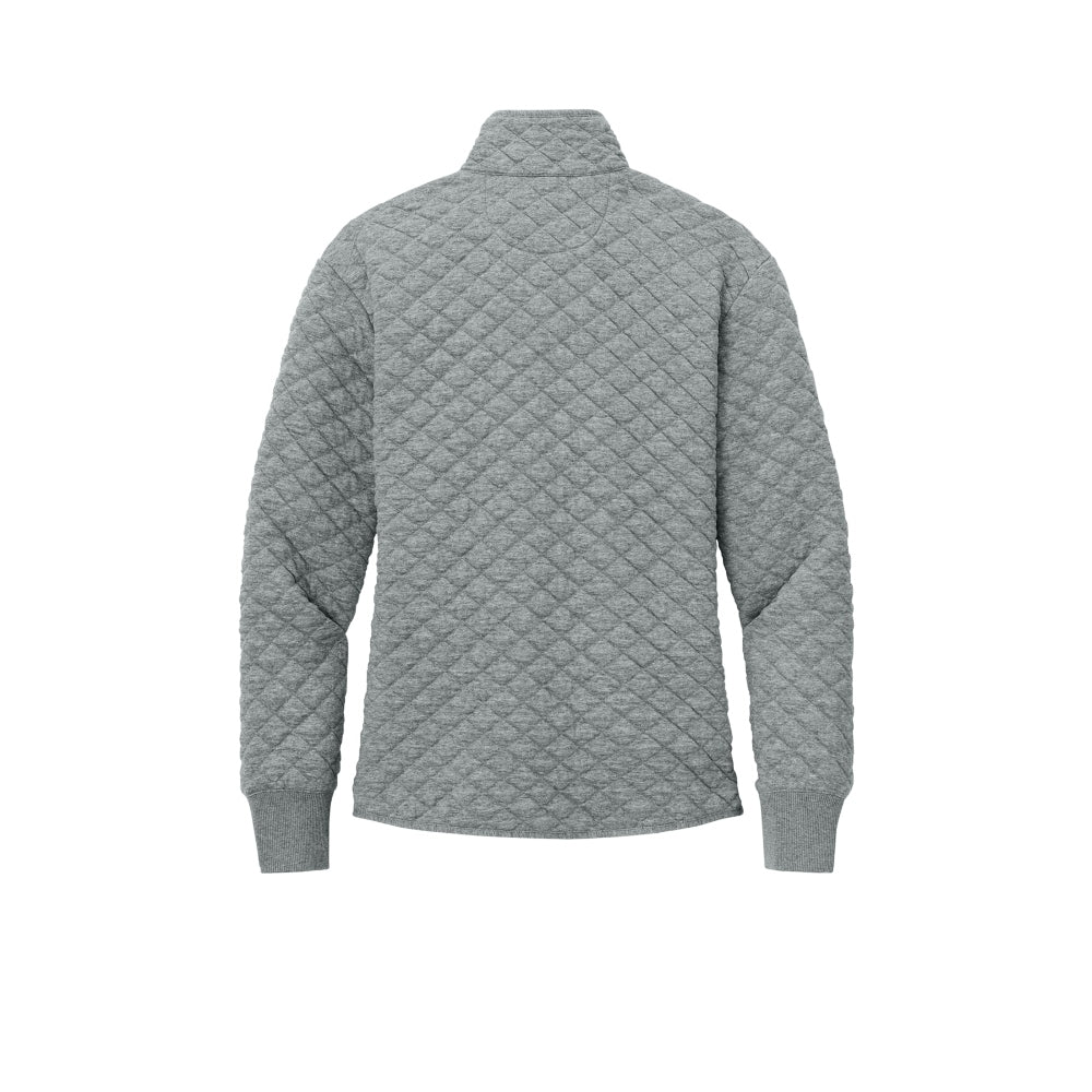 Brooks Brothers® Women’s Diamond Quilt Full-Zip - Light Shadow Grey Heather