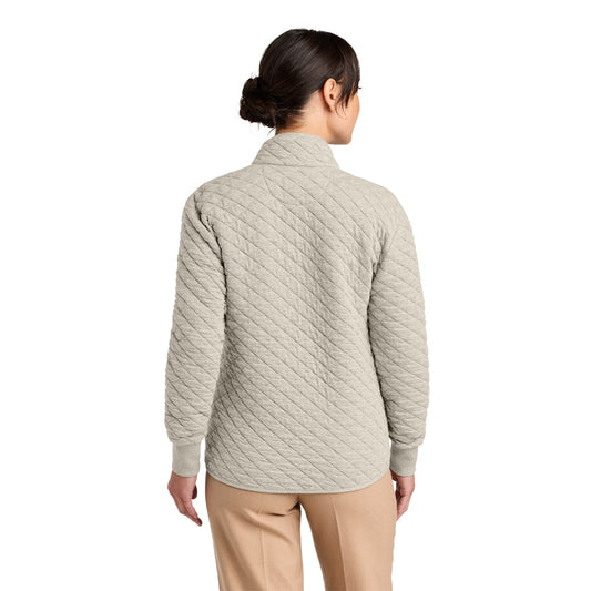Brooks Brothers® Women’s Diamond Quilt Full-Zip - Oatmeal Heather