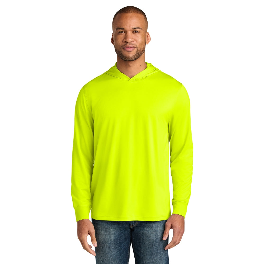 CornerStone® Workwear Pro Long Sleeve Hooded Tee - Safety Yellow